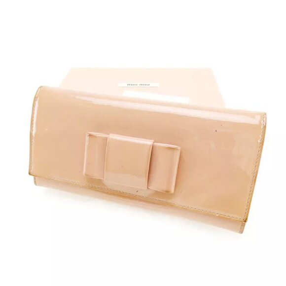 miumiu Wallet Purse Long Wallet Pink Woman Authentic Used - Picture 1 of 5
